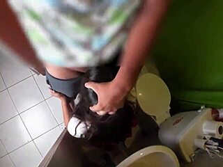 Masturbating in the restroom before heading to college in my school attire