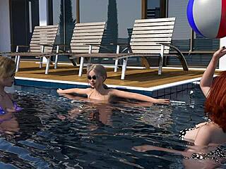 Big Tits Lesbian Reunion with Tit Licking and Cunilingus