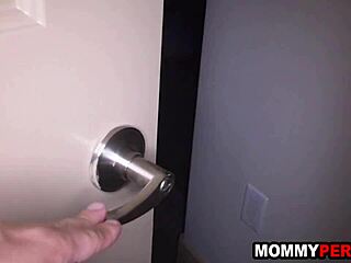 stepson shoves cock in stepmom's mouth, wild stuff! 😜