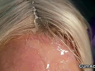 A sexually active woman receives a facial after performing oral sex on multiple men