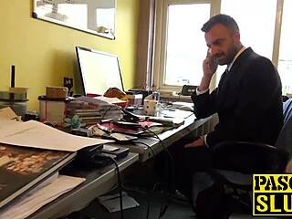 hot babe misha mayfair gets spanked and bent over by pascal in rough doggystyle