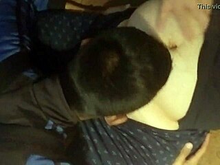Gay amateur gets a deep throat blowjob after intense anal sex