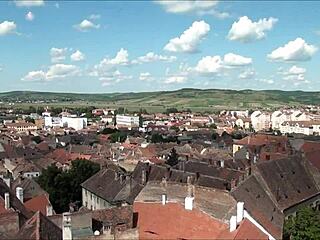 Top view of Sibiu, Romania, showcasing the beautiful European city!