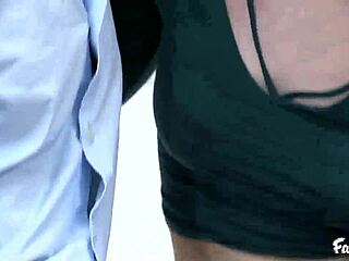 Petite brunette Alex Harper shows her blowjob skills to her stepfather in taboo encounter