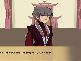 Korra's romantic encounter in erotic anime game
