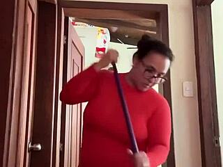 Cute Milf Neighbor Masturbates to Creampie in Bathroom