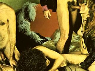 Vintage orgy with hairy and banging action