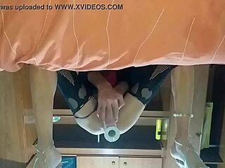 Latina trans woman inserts her new toy deep into her ass.