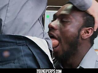 Youngperps - security guard fucks another guard in ass to keep quiet