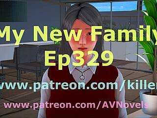 My new family plays a game with redhead and small tits