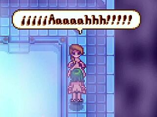 Jodi and Caroline relax in the spa in Stardew Valley 😊