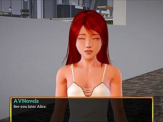 My new family plays a game with redhead and small tits