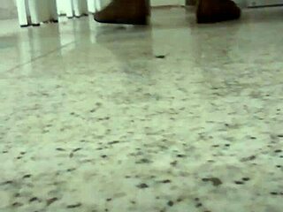 Hey, check out this gay fuck in the mall bathroom!