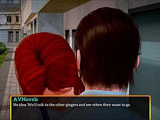 लाल बालों वाली 18+ लड़की नए परिवार कार्टून में वाइल्ड एंटिक्स में शामिल होती है