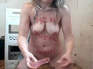 Whore Slave Humiliated With Toys In Cellar