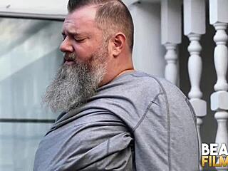 Bearfilms fat bear Tony Marks sucked by gay Alezgi Cage