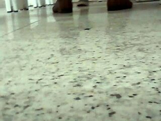 Hey, check out this gay fuck in the mall bathroom!