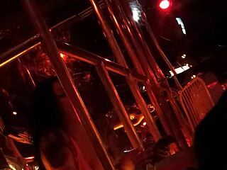 Frankie's Hot Stockings Tease in Retro Strip Scene