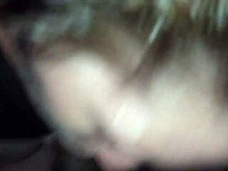 Throbbing big black cock makes her suck and gag