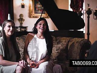 Perv Priest Tempts Nympho Lesbians Spencer Bradley and Mona Azar with Hardcore Action