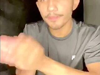 this gay guy is doing solo handjob until cum