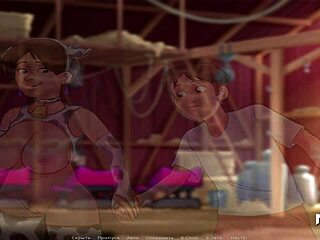 Crashed in the barn after hot sex in Summertime Saga episode 3 scene 24!