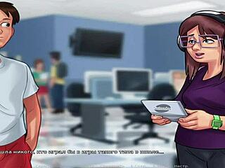 Crashed in the barn after hot sex in Summertime Saga episode 3 scene 24!