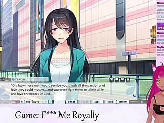 Vtuber plays intense hentai game with kissing