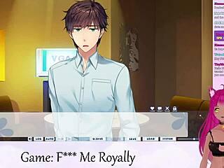 Vtuber plays intense hentai game with kissing