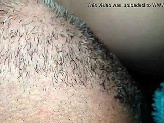 Licking my wife's sweet little pussy intensely