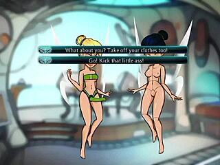 Memories Of Tinkerbell In Hentai Game Lesbian Scene With Small Tits!