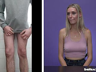 Emily Jade's genuine reaction to my ejaculation