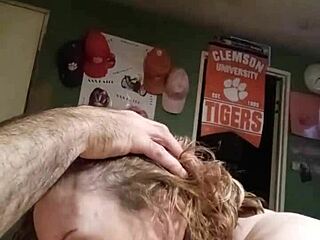 A big cock gets deep throat by a slut