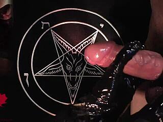 Handjob in latex gloves, uh, total tribute to Baphomet!