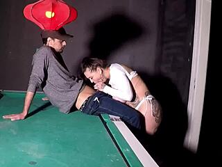 Dj Lux Takes Dick on Pool Table