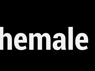 This shemale is sucking a big cock like a pro.