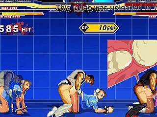 Chun-Li gets cumshot in hentai scene