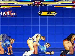 Chun-Li gets cumshot in hentai scene