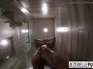sexy jezebelle bond films herself masturbating in the bath