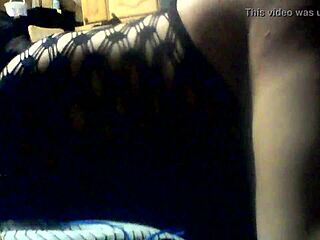 Petite Navajo Tiff's voluptuous curves and natural assets in tantalizing lingerie