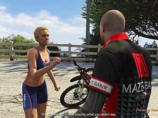 gta v parody shows monster pov action in wild scene. demons get exercised hard.