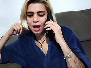 young girl calls electrician for tv help and pays with blowjob and pussy