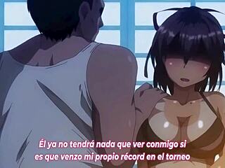 Netokano sub español with big bouncing tits.