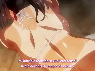 Netokano sub español with big bouncing tits.