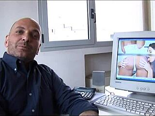 Brunette is naive with her friend, licking pussy and masturbating together.