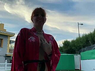 Latina woman sucks big cock in pool while friend watches suggestively