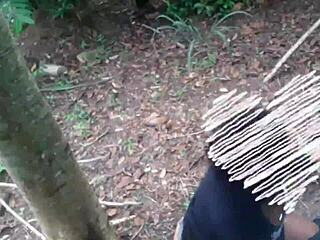 Amateur couple gets naughty in the woods for your pleasure