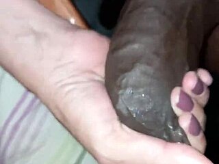 horny housewife sucks kingblack's big black cock in interracial oral finale