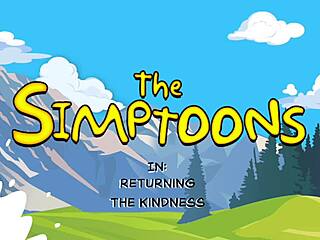 Swapping wives in Simpsons porn parody.