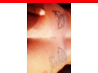 I'm Npleasures showing off my new ass tattoo